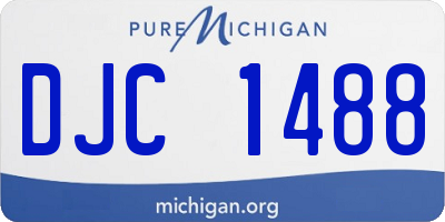 MI license plate DJC1488