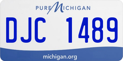 MI license plate DJC1489