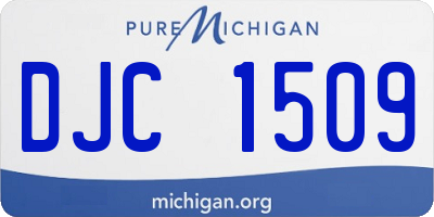MI license plate DJC1509