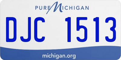 MI license plate DJC1513
