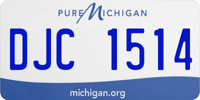 MI license plate DJC1514
