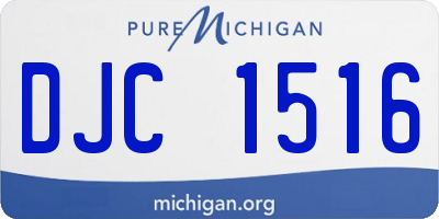 MI license plate DJC1516