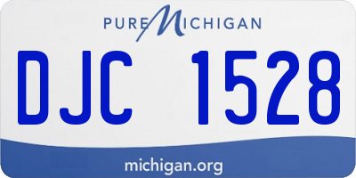 MI license plate DJC1528