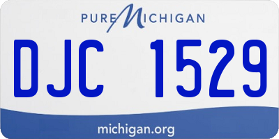 MI license plate DJC1529