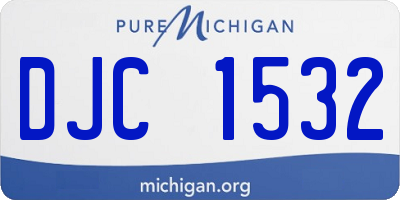 MI license plate DJC1532