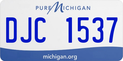 MI license plate DJC1537