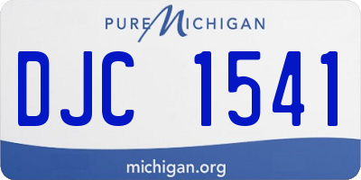 MI license plate DJC1541