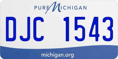 MI license plate DJC1543