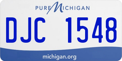 MI license plate DJC1548