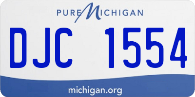 MI license plate DJC1554