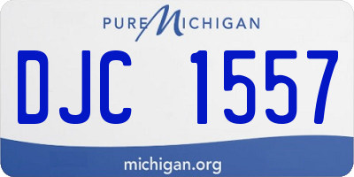MI license plate DJC1557