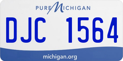 MI license plate DJC1564