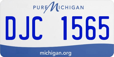 MI license plate DJC1565
