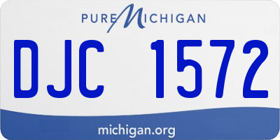 MI license plate DJC1572
