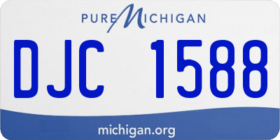 MI license plate DJC1588