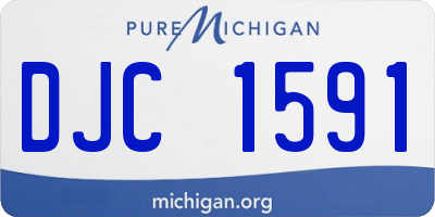 MI license plate DJC1591