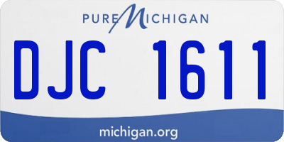 MI license plate DJC1611