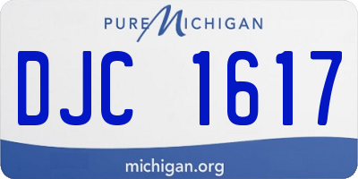 MI license plate DJC1617