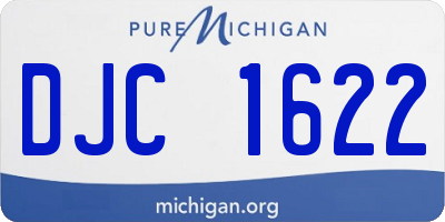 MI license plate DJC1622