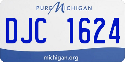 MI license plate DJC1624