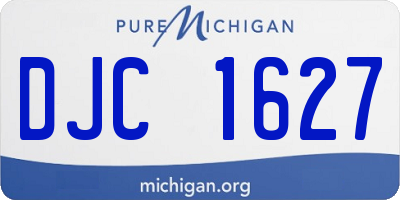 MI license plate DJC1627