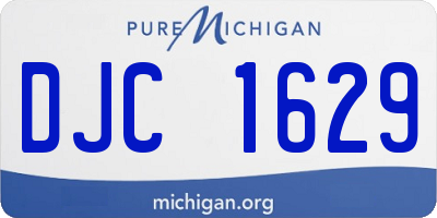 MI license plate DJC1629