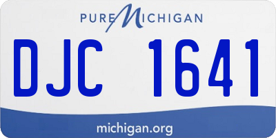 MI license plate DJC1641