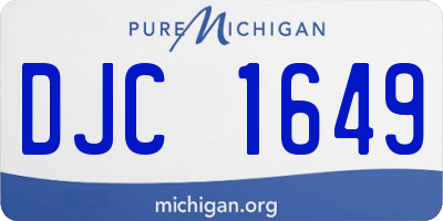MI license plate DJC1649