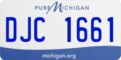 MI license plate DJC1661