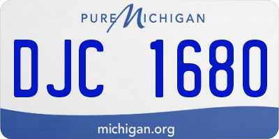 MI license plate DJC1680