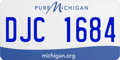 MI license plate DJC1684