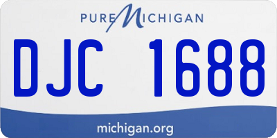 MI license plate DJC1688