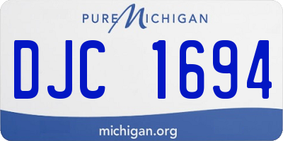 MI license plate DJC1694