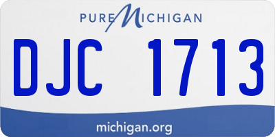 MI license plate DJC1713