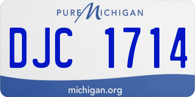 MI license plate DJC1714