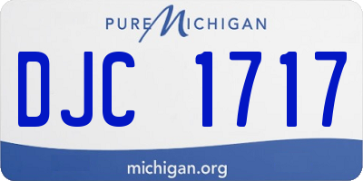 MI license plate DJC1717