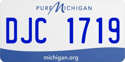 MI license plate DJC1719