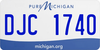 MI license plate DJC1740