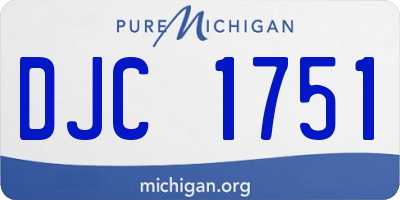 MI license plate DJC1751