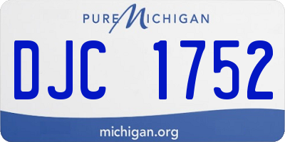 MI license plate DJC1752