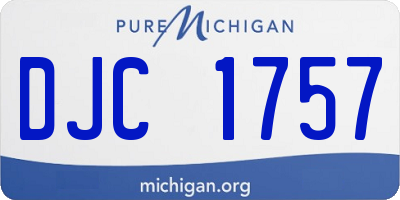 MI license plate DJC1757
