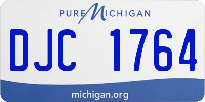 MI license plate DJC1764