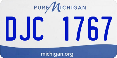 MI license plate DJC1767