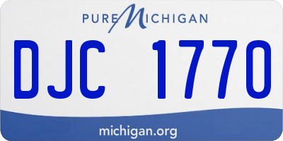MI license plate DJC1770