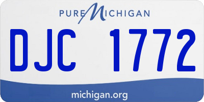 MI license plate DJC1772