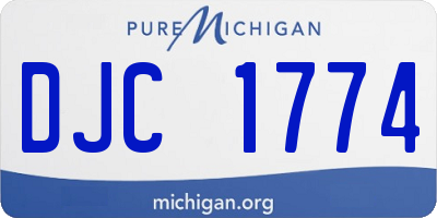 MI license plate DJC1774