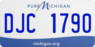 MI license plate DJC1790