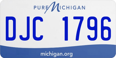 MI license plate DJC1796
