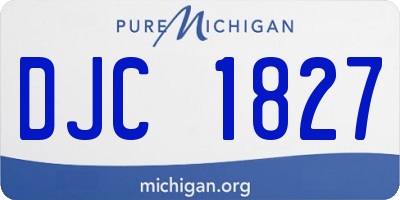 MI license plate DJC1827