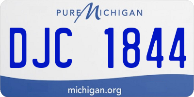 MI license plate DJC1844
